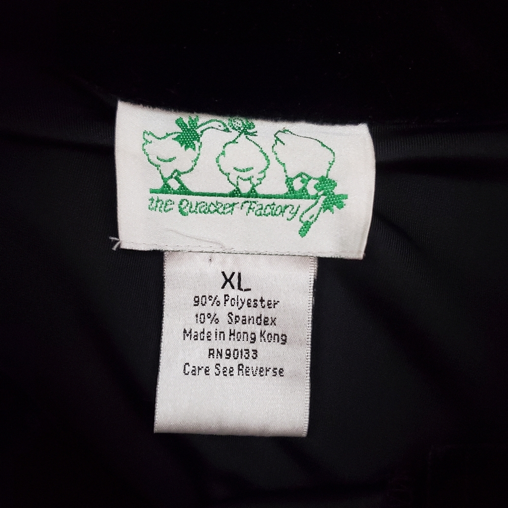 Vintage Quacker factory Velvet Shirt Sz XL Minimalist Velour Dark Academia Goth - Picture 2 of 11